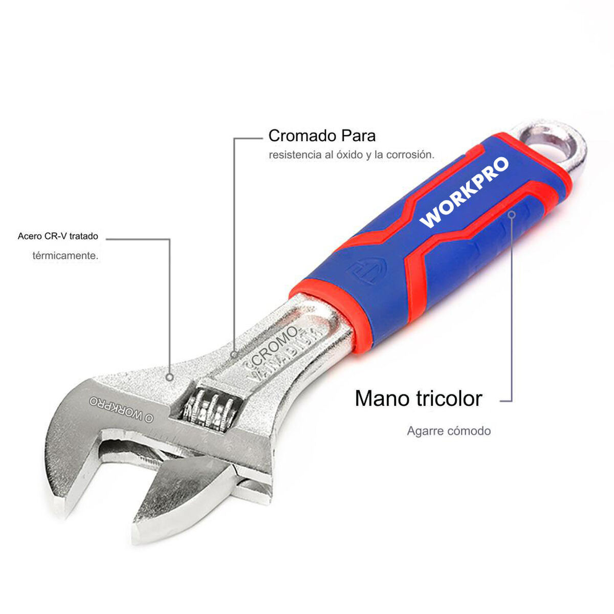 Clé réglable Workpro 10" 25 cm